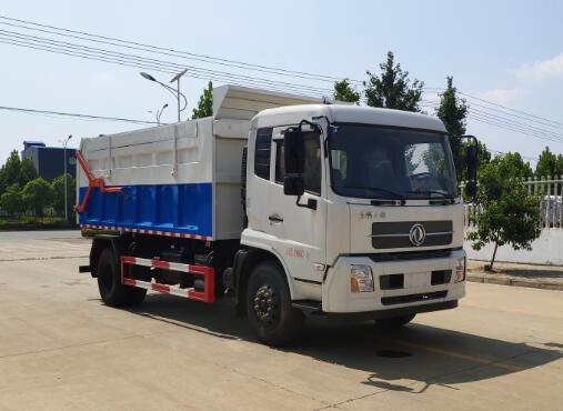 國六東風(fēng)天錦壓縮式對接翼展垃圾車